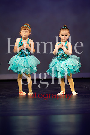 Young dancer performing solo in Kaleidoscope recital