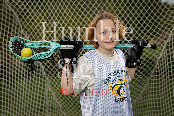 Lacrosse sportrait session for Eastern Maine athlete