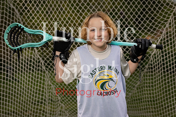 Creative lacrosse sports portrait in Maine