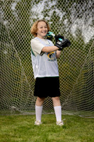 Dynamic sports portrait with lacrosse gear