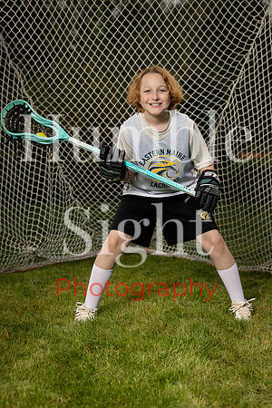 Creative lacrosse sports portrait in Maine