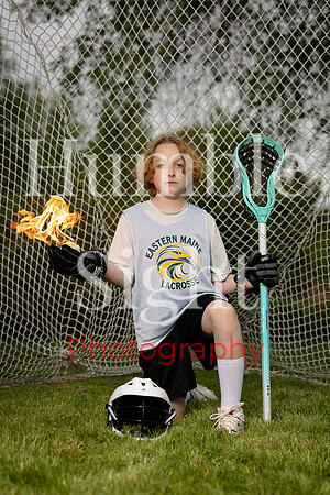 Lacrosse sportrait session for Eastern Maine athlete