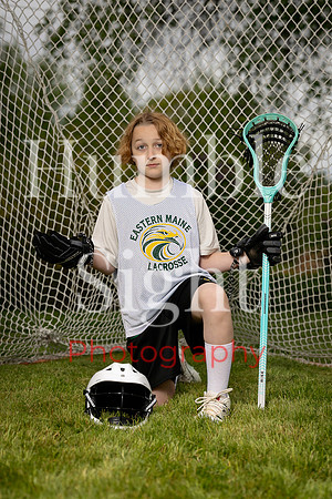 Creative lacrosse sports portrait in Maine