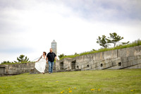 Editorial engagement photography at historic Maine fort