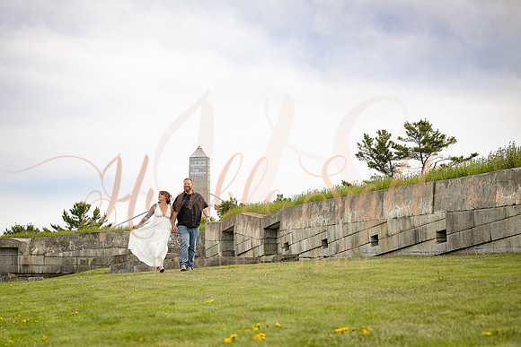 Editorial engagement photography at historic Maine fort