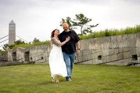 Dreamy romantic couples session in Prospect Maine