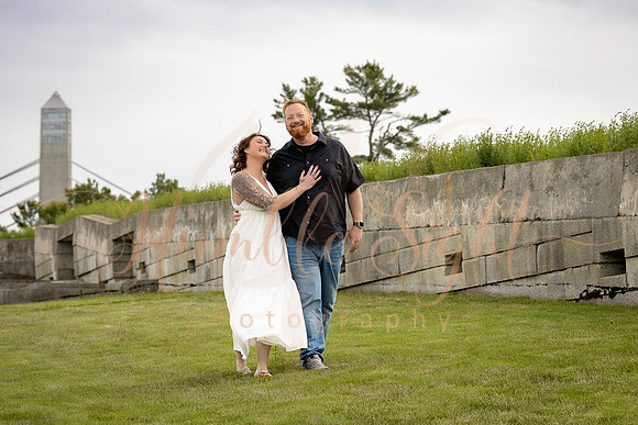 Dreamy romantic couples session in Prospect Maine