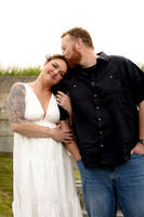 Romantic engagement photos at Fort Knox Maine