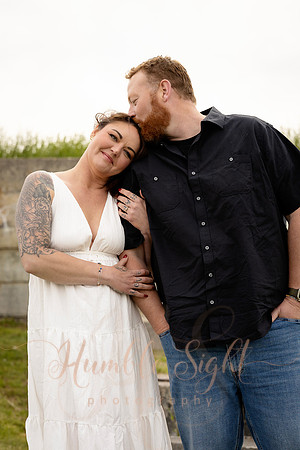 Romantic engagement photos at Fort Knox Maine