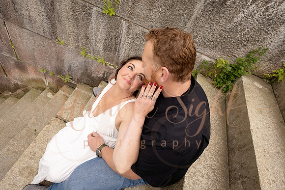 Editorial engagement photography at historic Maine fort