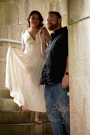 Moody couples portraits at Fort Knox in Prospect