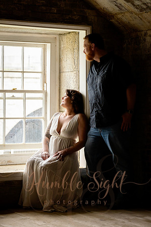 Dramatic engagement portraits at Fort Knox Maine