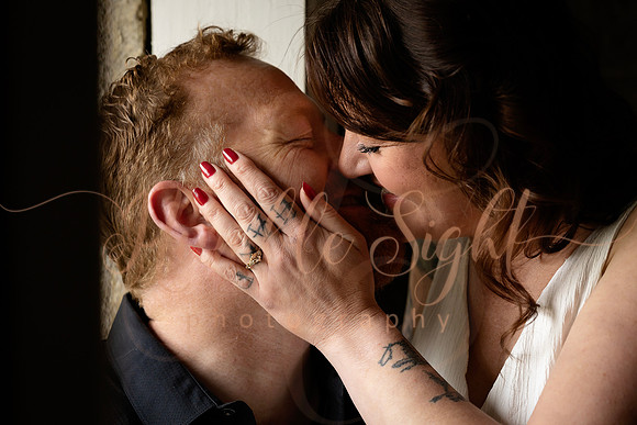 Moody couples portraits at Fort Knox in Prospect