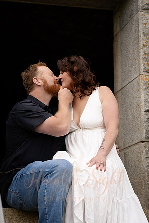Editorial engagement photography at historic Maine fort