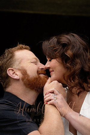 Dramatic engagement portraits at Fort Knox Maine