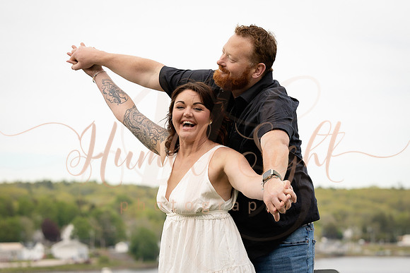 Dreamy romantic couples session in Prospect Maine