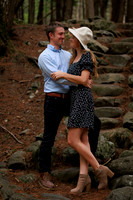 August engagement session in Holden Maine nature preserve