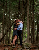 Ben and Leah engagement photos at Fields Pond in Holden Maine