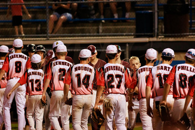 Maine sports photography Junior Little League post game lineup of Holbrook and Orono Veazie Little League teams