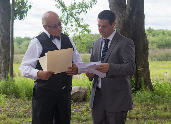 Central Maine wedding blending families