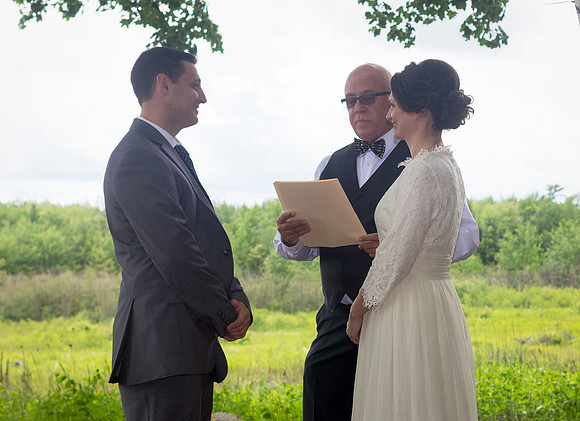 Church property wedding in Brewer Maine