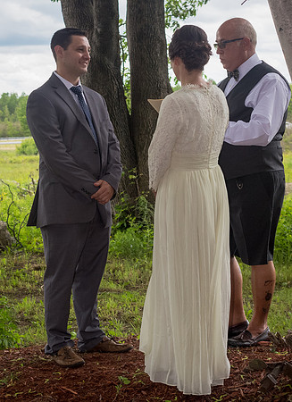 First wedding held on future church site in Maine