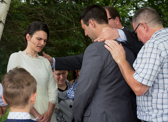 Blended family wedding ceremony in Brewer Maine