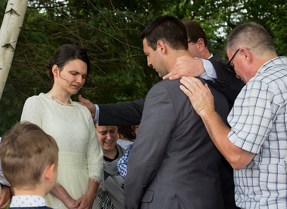 Intimate outdoor wedding in Bangor Brewer area