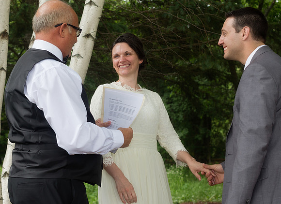Intimate outdoor wedding in Bangor Brewer area