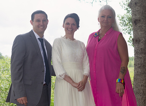 Church property wedding in Brewer Maine