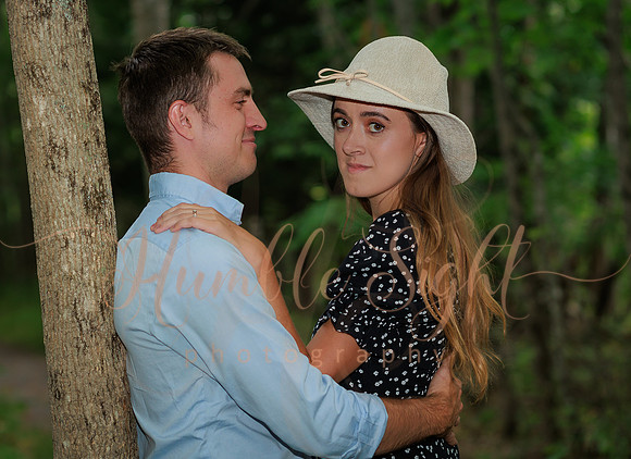 Ben and Leah engagement photos at Fields Pond in Holden Maine