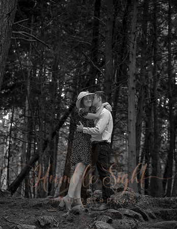 Sunset engagement session at Fields Pond Audubon Center Maine