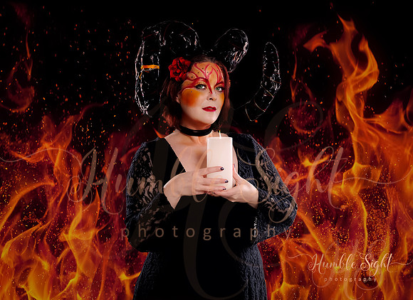 fire isolated over black background