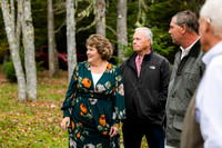 King Hewes wedding on dock at Cold Stream Pond in Enfield Maine