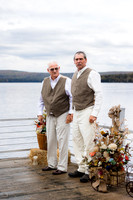 Dock wedding ceremony at Cold Stream Pond