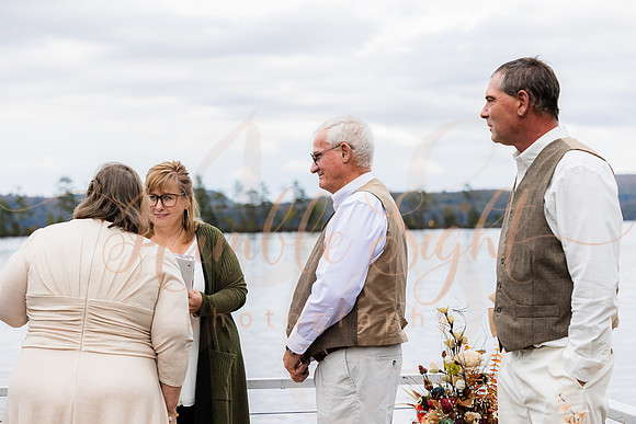 Intimate waterfront wedding in Enfield Maine