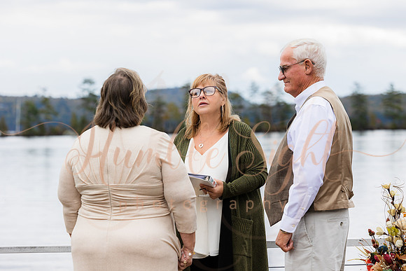 Intimate lake wedding at Maine family camp