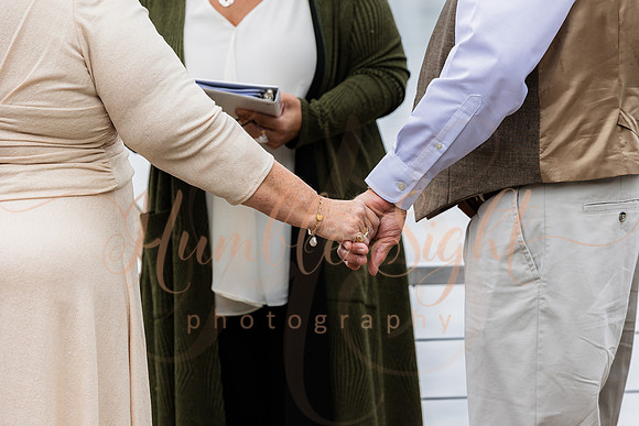Dock wedding ceremony at Cold Stream Pond
