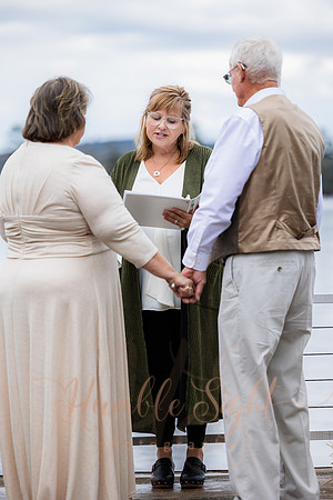 Intimate waterfront wedding in Enfield Maine