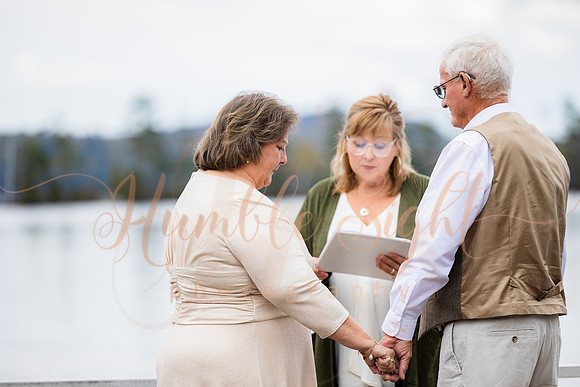 Intimate lake wedding at Maine family camp