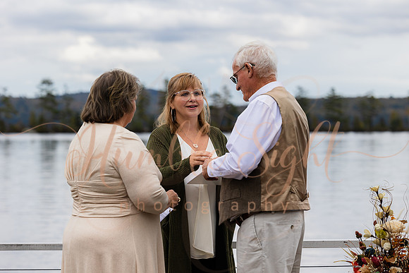 Rainbow over Cold Stream Pond wedding celebration
