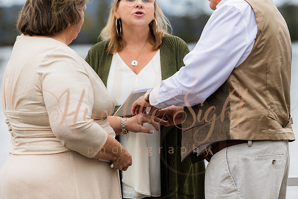 Intimate waterfront wedding in Enfield Maine