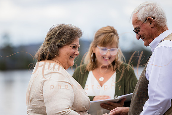 Intimate lake wedding at Maine family camp