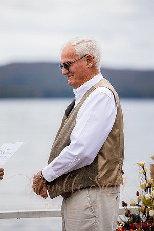 Maine dock wedding with family and friends