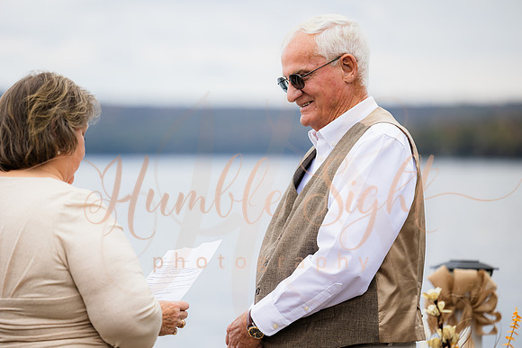 Intimate lake wedding at Maine family camp