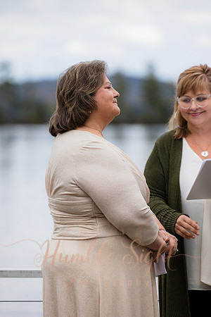 Intimate waterfront wedding in Enfield Maine