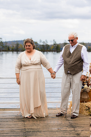 Intimate waterfront wedding in Enfield Maine