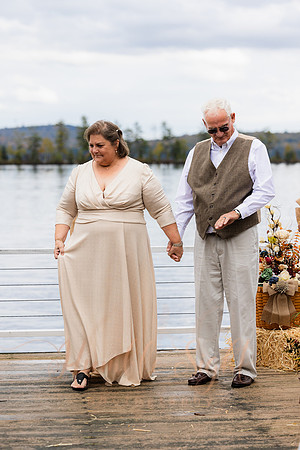 Maine dock wedding with family and friends