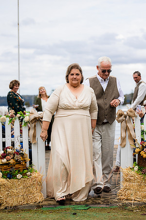 Intimate lake wedding at Maine family camp