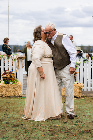 Dock wedding ceremony at Cold Stream Pond
